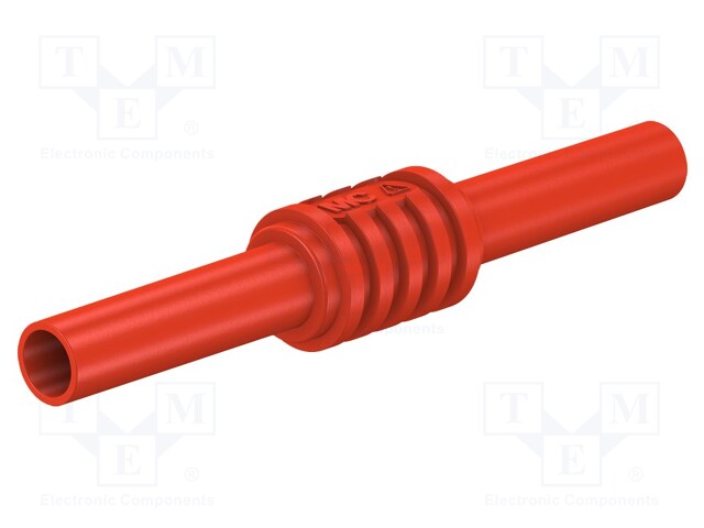 Adapter,socket; 4mm banana; 32A; 1kV; 62.5mm; red