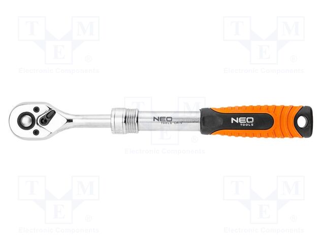 Rattle; 1/2"; telescopic; 305÷445mm; Teeth: 72