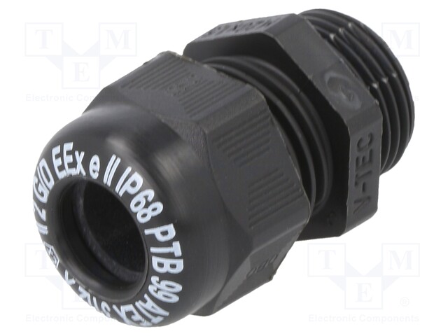Cable gland; with metric thread; M20; IP68; Mat: polyamide; black