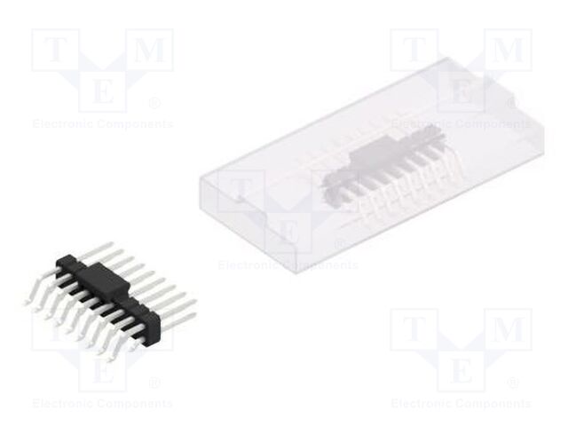 Connector: pin strips; pin header; male; PIN: 18; 2.54mm; SMT; 2x9