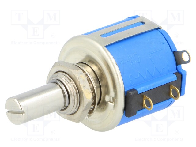 Potentiometer: shaft; multiturn; 1kΩ; 1W; ±5%; 6.35mm; linear; IP40