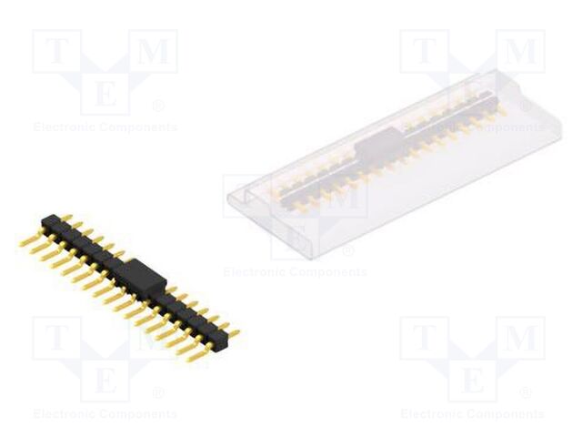 Connector: pin strips; pin header; male; PIN: 17; 2.54mm; SMT; 1x17