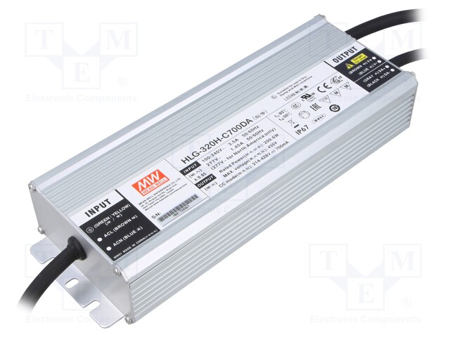 Power supply: switched-mode; Communication: DALI; LED; 299.6W