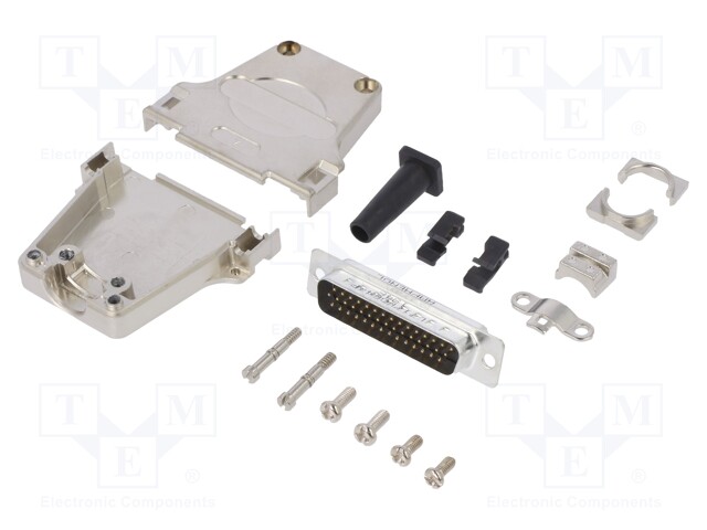 D-Sub HD; PIN: 44; male; shielded,with strain relief; straight