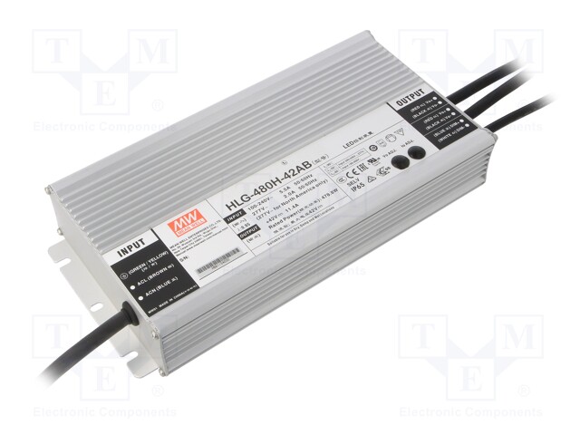Power supply: switched-mode; LED; 478.8W; 42VDC; 35.7÷44.1VDC