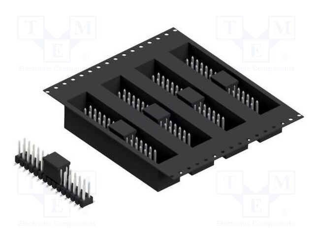 Connector: pin strips; pin header; male; PIN: 30; 2.54mm; SMT; 2x15