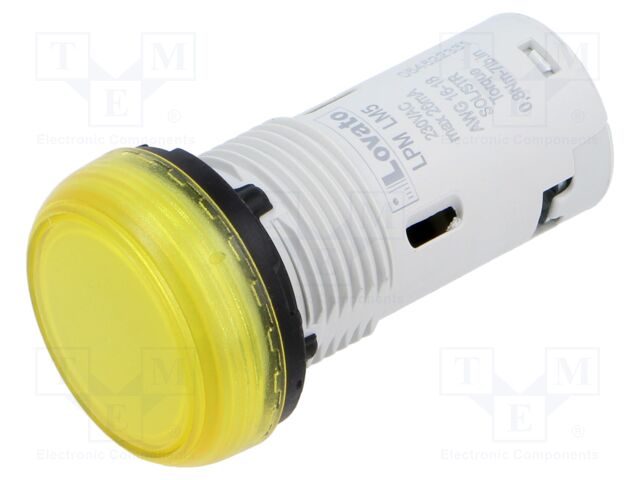 Control lamp; 230VAC; yellow