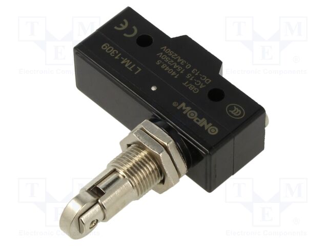 Microswitch SNAP ACTION; 15A/250VAC; 0.03A/250VDC; SPDT; ON-(ON)