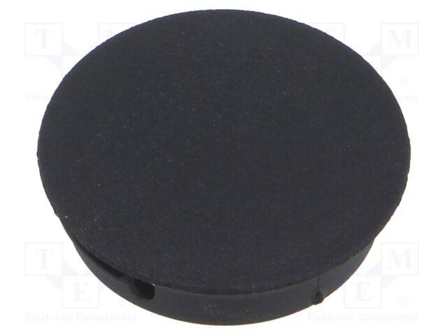 Accessories: stopper; H: 6.4mm; push-in,snap-fastener; black