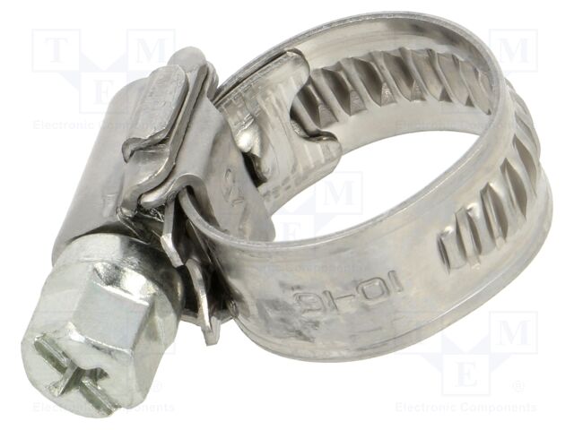 Worm gear clamp; W: 9mm; Clamping: 10÷16mm; steel; WD9; W2
