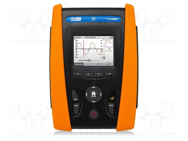 Meter: power quality analyser; touch screen,LCD 3,5"; IN: 9