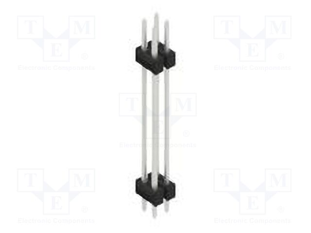 Connector: pin strips; pin header; male; PIN: 4; 2.54mm; THT; 2x2