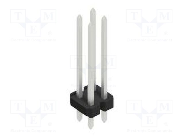 Connector: pin strips; pin header; male; PIN: 4; 2.54mm; THT; 2x2