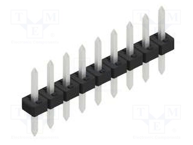 Connector: pin strips; pin header; male; PIN: 9; 2mm; THT; 1x9; 100V