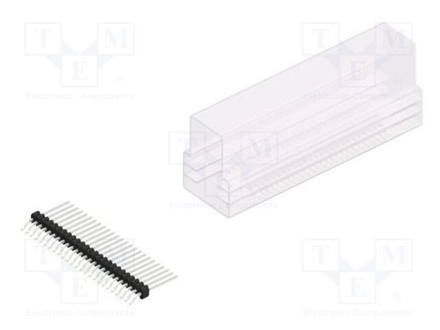 Connector: pin strips; pin header; male; PIN: 25; 1.27mm; SMT; 1x25