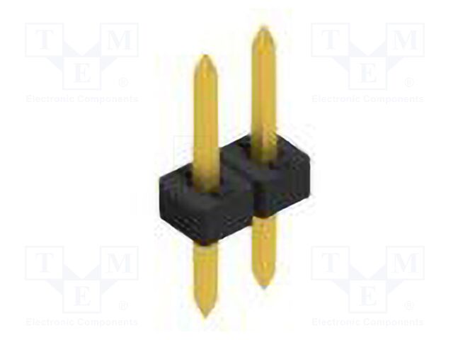 Connector: pin strips; pin header; male; PIN: 2; 2mm; THT; 1x2; 100V