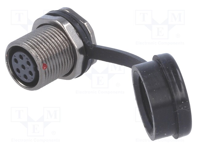 Socket; female; ST12; PIN: 7; IP67; 5A; soldering; 125V; 0.75mm2