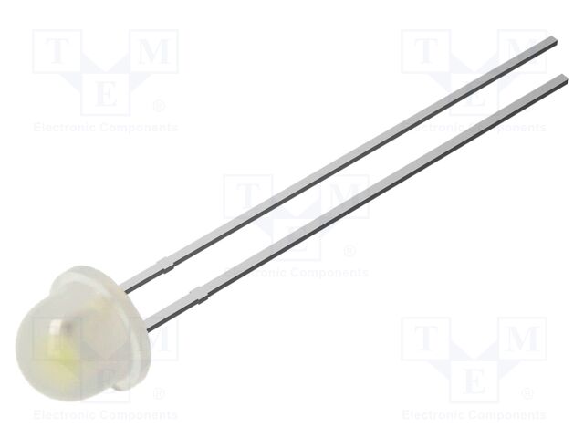 LED; white; 4.8mm; 2180mcd; 140°; Front: convex; 2.9VDC; round; 6500K