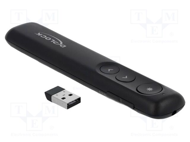 Presenter; black; USB A plug; PnP; No.of butt: 6; 2.4GHz; 30m