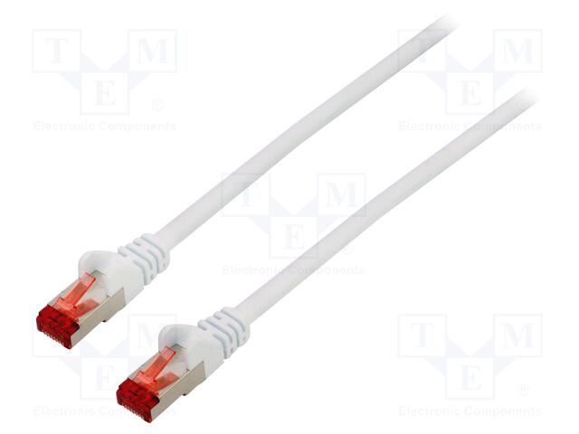 Patch cord; S/FTP; 6; stranded; Cu; LSZH; white; 2m; halogen free