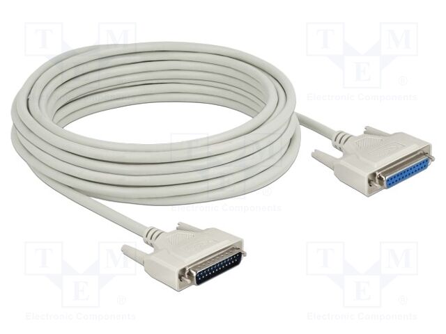 Cable; D-Sub 25pin socket,D-Sub 25pin plug; Len: 10m; beige