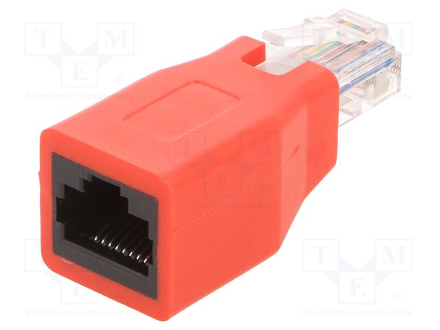 Adapter; PIN: 8; crossover; RJ45 socket,RJ45 plug