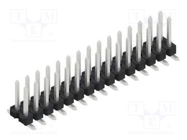 Connector: pin strips; pin header; male; PIN: 30; 2.54mm; SMT; 2x15
