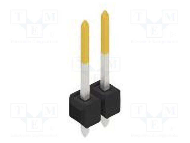 Connector: pin strips; pin header; male; PIN: 2; 2.54mm; THT; 1x2