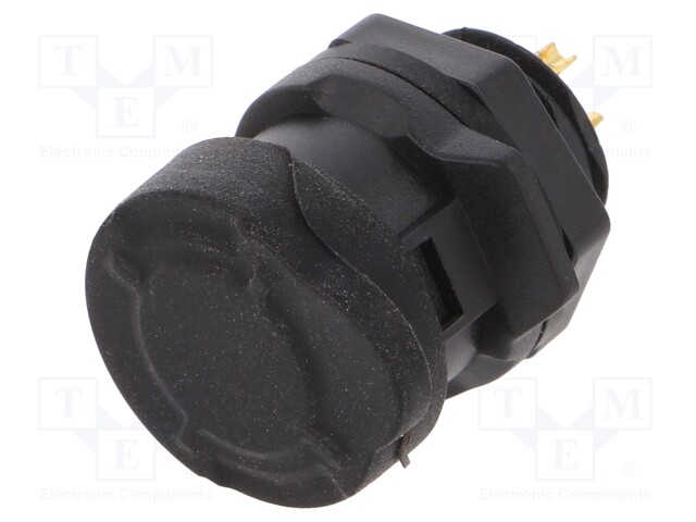 Socket; Connector: circular; MRD; PIN: 3; gold flash; 5A; soldering