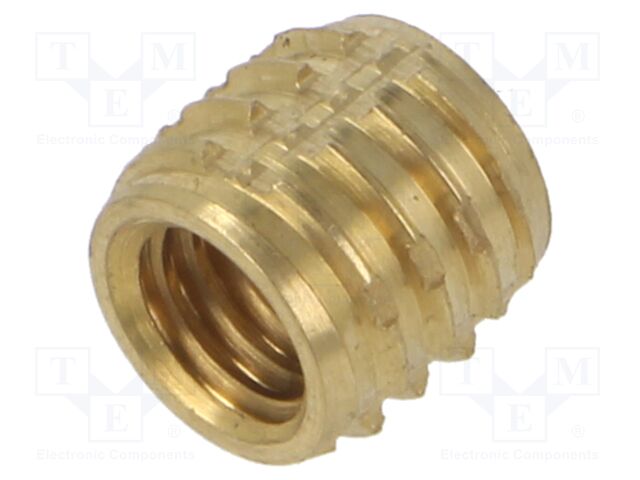 Threaded insert; brass; M6; BN: 37915; L: 7.9mm; TRISERT®