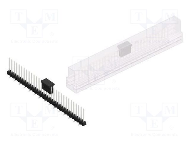 Connector: pin strips; pin header; male; PIN: 31; 2.54mm; SMT; 1x31