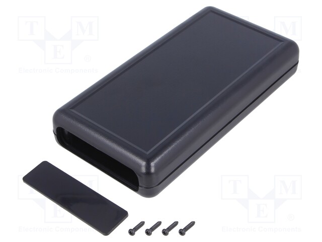 Enclosure: with panel; X: 70mm; Y: 135mm; Z: 24mm; ABS; black