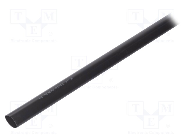 Heat shrink sleeve; glued; 25mm; L: 1m; black; Temp: -25÷125°C