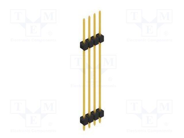Connector: pin strips; pin header; male; PIN: 4; 2.54mm; THT; 1x4