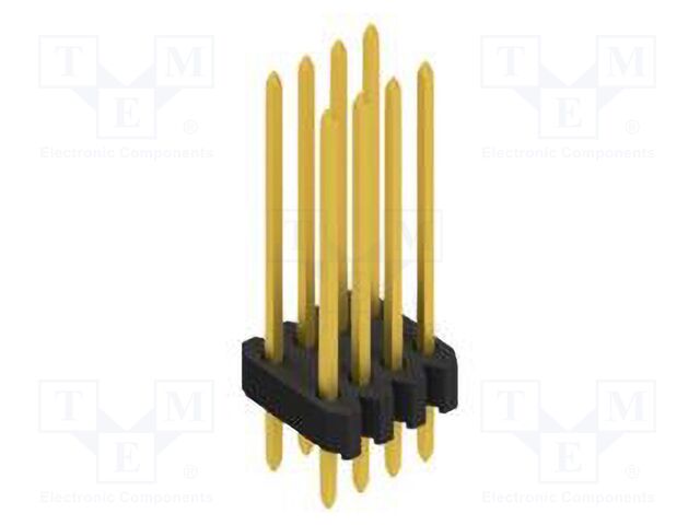 Connector: pin strips; pin header; male; PIN: 8; 1.27mm; THT; 2x4