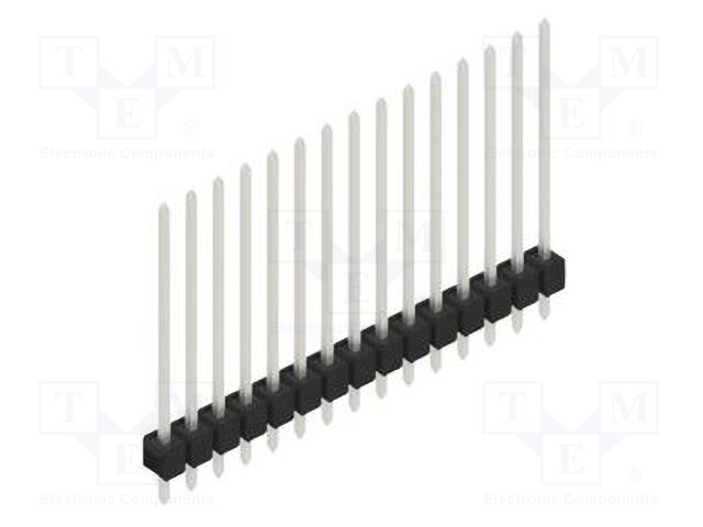 Connector: pin strips; pin header; male; PIN: 15; 2.54mm; THT; 1x15