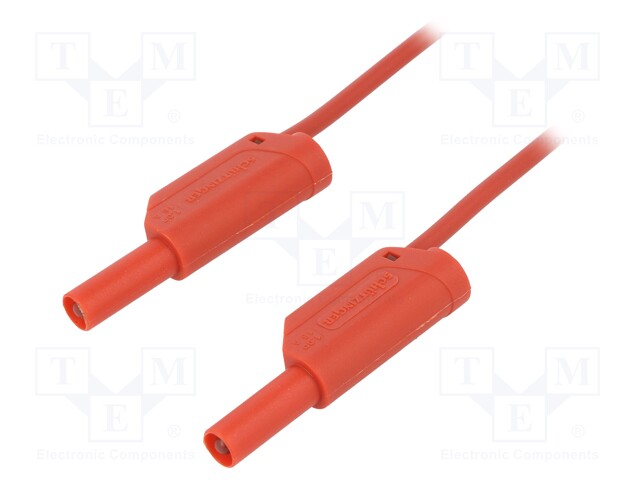Test lead; PVC; 1.5m; red; 16A; Cond.cross sec: 1mm2