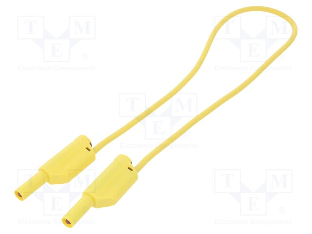 Test lead; PVC; 0.5m; yellow; 16A; Cond.cross sec: 1mm2