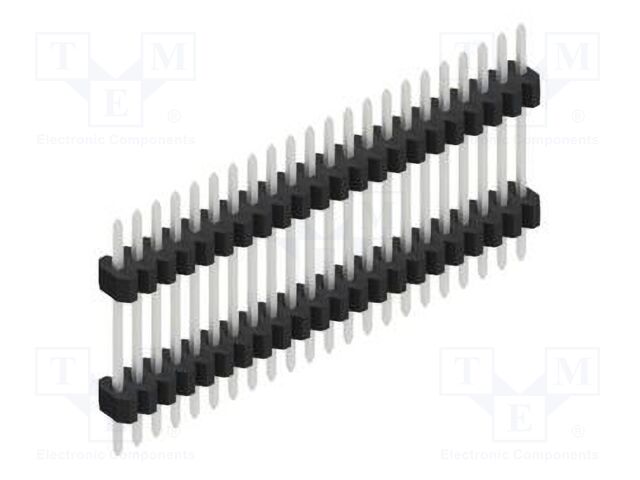 Connector: pin strips; pin header; male; PIN: 22; 1.27mm; THT; 1x22