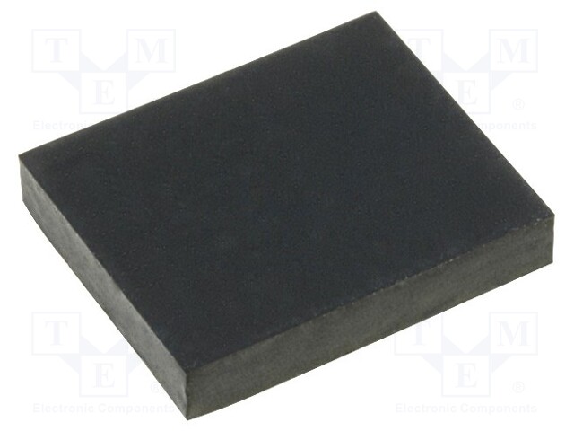 Self-adhesive foot; H: 3mm; black; rubber; W: 12mm; L: 15mm