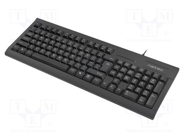 Keyboard; black; USB A; wired,US layout; Len: 1.5m; No.of butt: 104