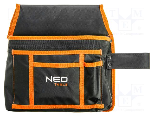 Waist bag; tool case; black-orange; poliester 1680D; 275x276mm