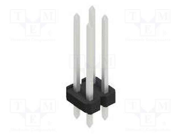 Connector: pin strips; pin header; male; PIN: 4; 2.54mm; THT; 2x2