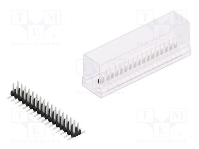 Connector: pin strips; pin header; male; PIN: 34; 2mm; SMT; 2x17