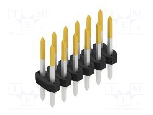 Connector: pin strips; pin header; male; PIN: 12; 2mm; THT; 2x6; 100V