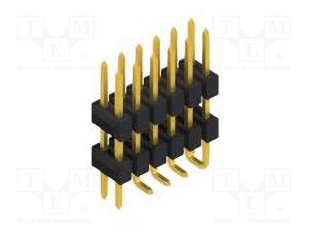 Connector: pin strips; pin header; male; PIN: 12; 2.54mm; SMT; 2x6