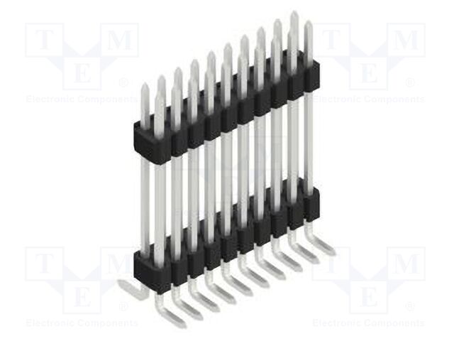 Connector: pin strips; pin header; male; PIN: 20; 1.27mm; SMT; 2x10