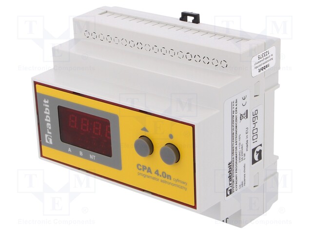 Programmable time switch; 230VAC; DIN; OUT 1: 230VAC/8A; IP20