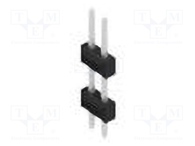 Connector: pin strips; pin header; male; PIN: 2; 2.54mm; THT; 2x1