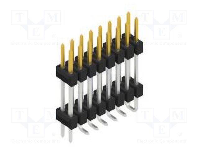 Connector: pin strips; pin header; male; PIN: 16; 2.54mm; SMT; 2x8